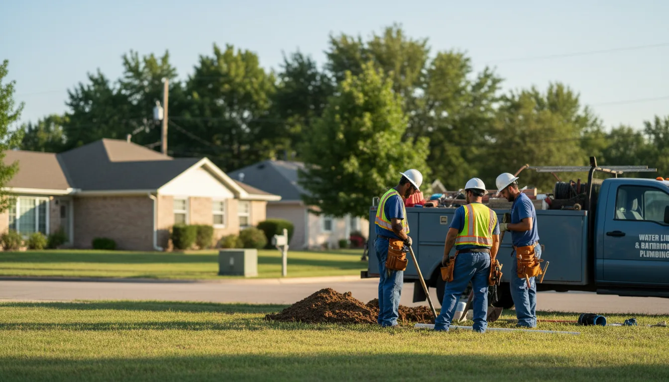 Residential water line and bathroom plumbing service in Arabi, GA